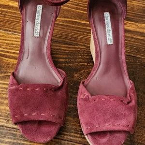Charles David Purple Wedge Heels